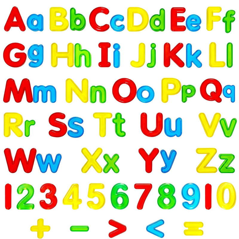 Kids Education Table - Transparent Letters And Numbers Uppercase Lowercase