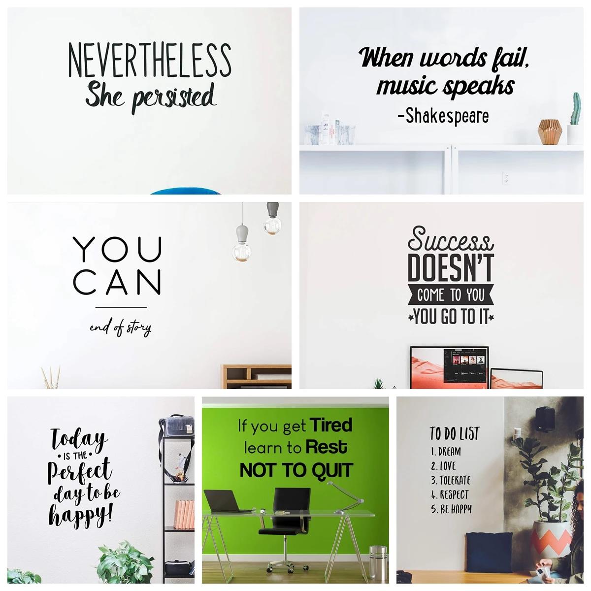 Kids Education Quotes - 1pc Quotes Wall Sticker Self-adhesive Vinyl