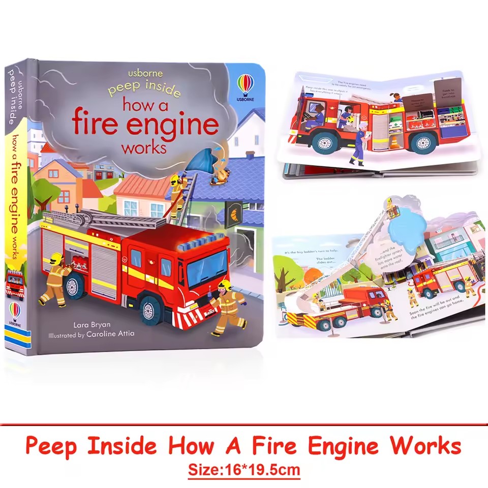Usborne Peep Inside How A Fire - Kids Education Book 评论和价格