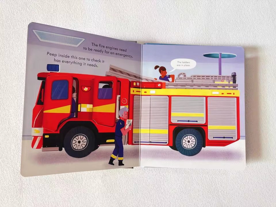 Usborne Peep Inside How A Fire - Kids Education Book 评论和价格