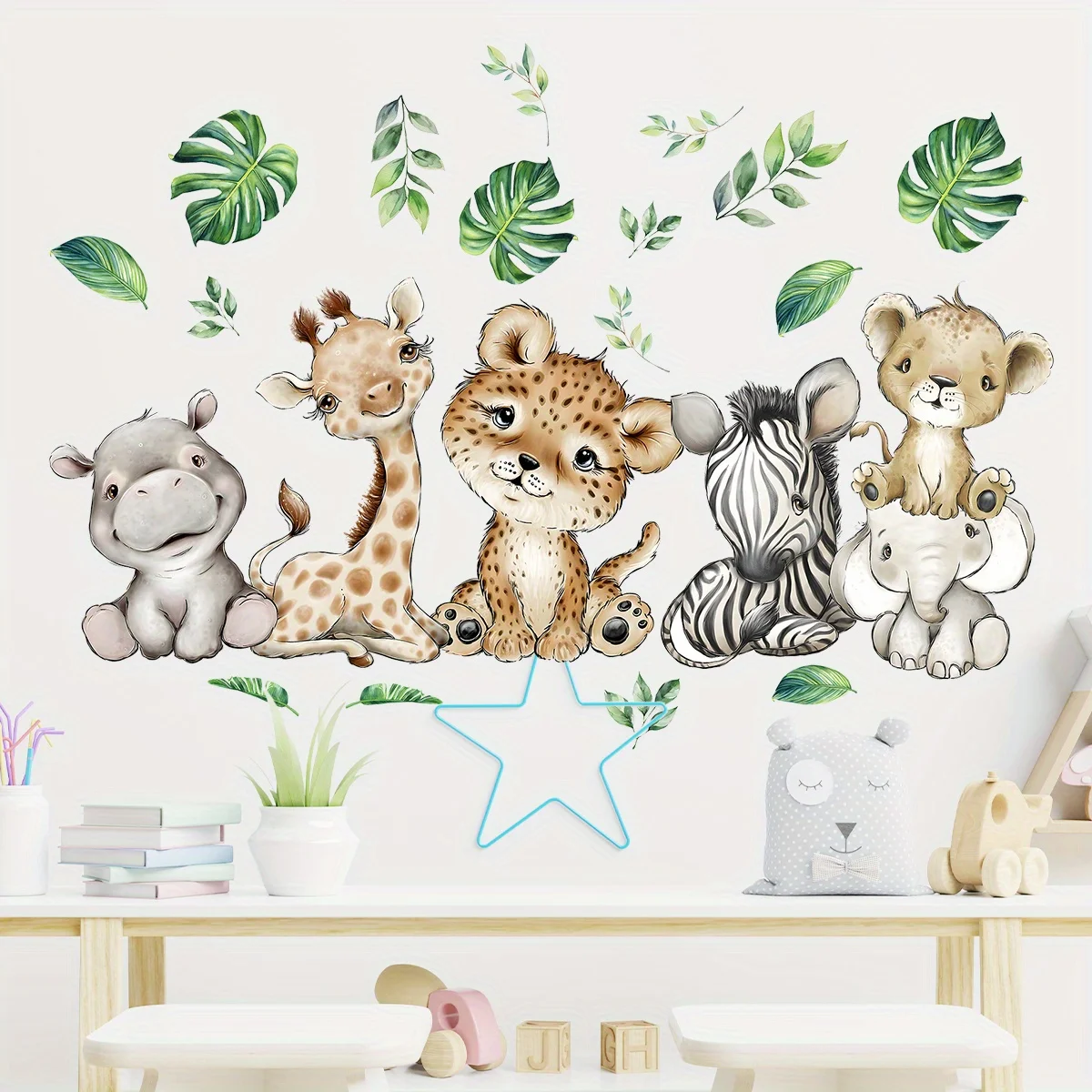 1PC Cartoon Cute Hippo Tiger E - Kids Education Quotes 评论和价格