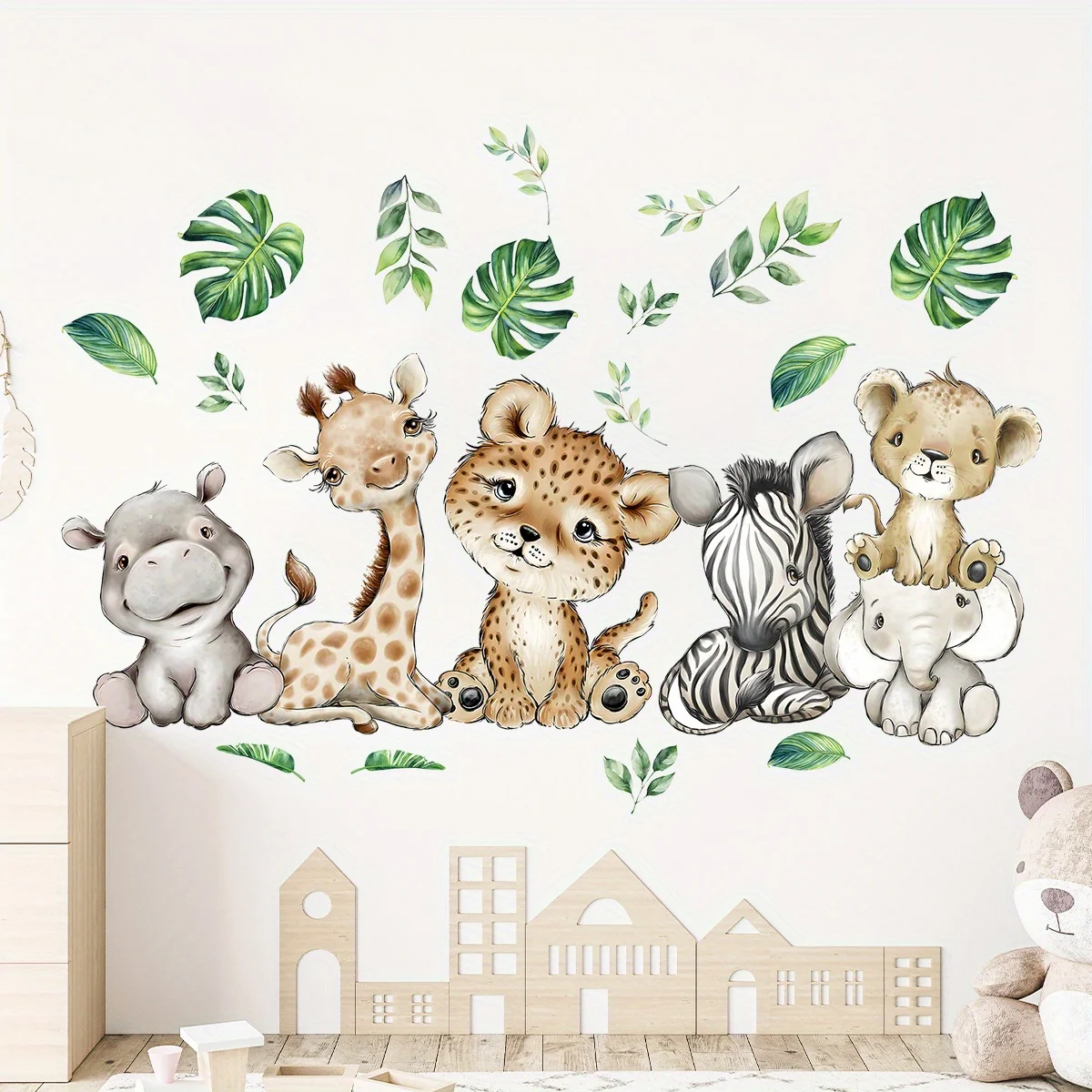 1PC Cartoon Cute Hippo Tiger E - Kids Education Quotes 评论和价格