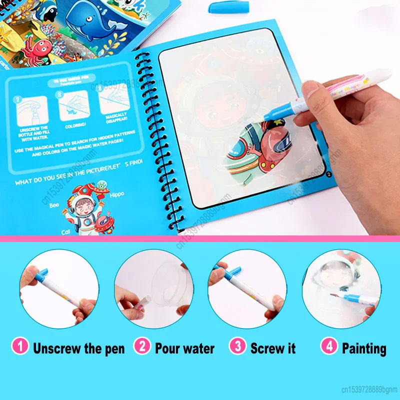 Cartoon Magic Water Painting C - Kids Education Book 评论和价格