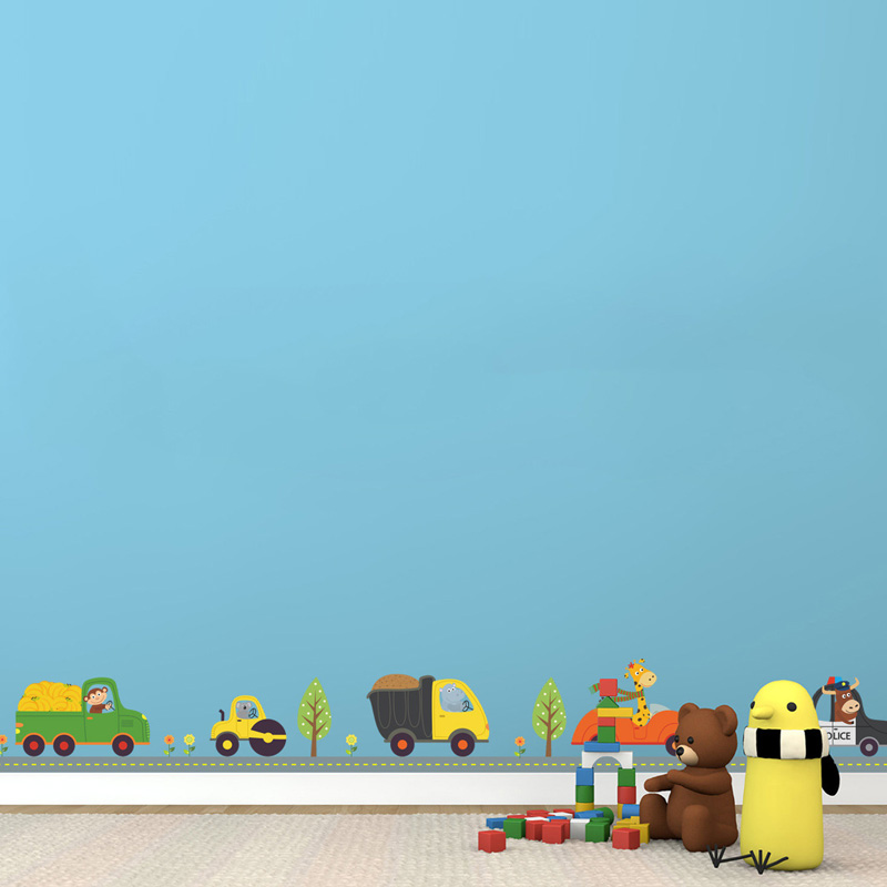 Cartoon Animals Car Wall Stick - Kids Education Quotes 评论和价格