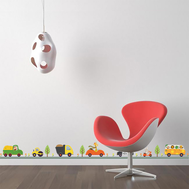 Cartoon Animals Car Wall Stick - Kids Education Quotes 评论和价格