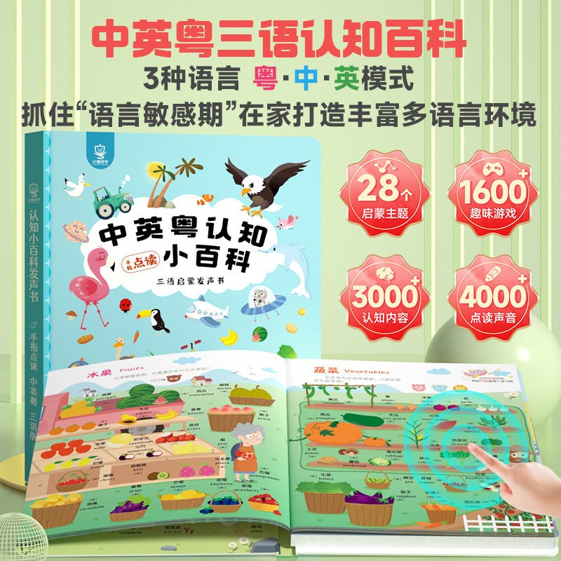 3 Language Touch Sound Book Ch - Kids Education Age 评论和价格