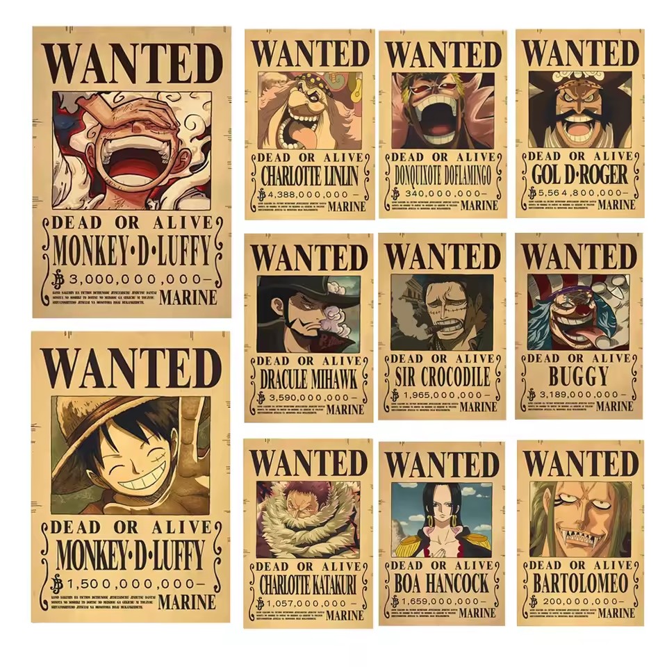 Anime One Piece Bounty Wanted  - Kids Education Quotes 评论和价格