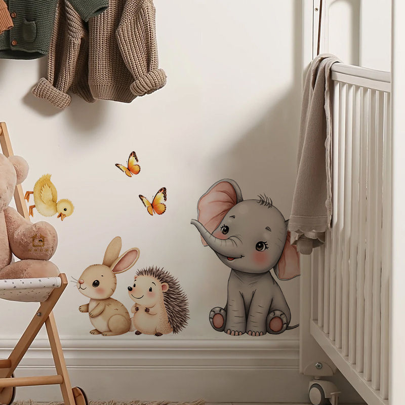 Cartoon Animal Wall Sticker -  - Kids Education Quotes 评论和价格