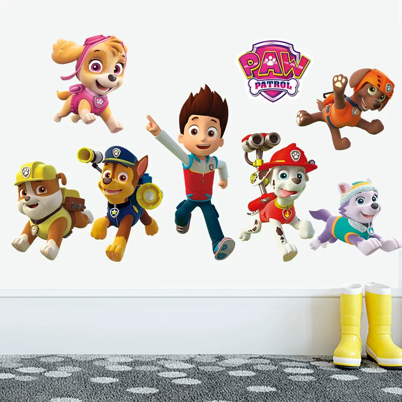 Cartoon Pawed Patrol Wall Stic - Kids Education Quotes 评论和价格