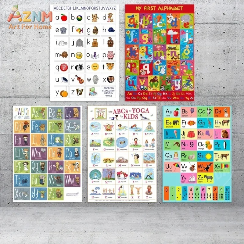AZNM Frameless Canvas Poster K - Kids Yoga Education 评论和价格
