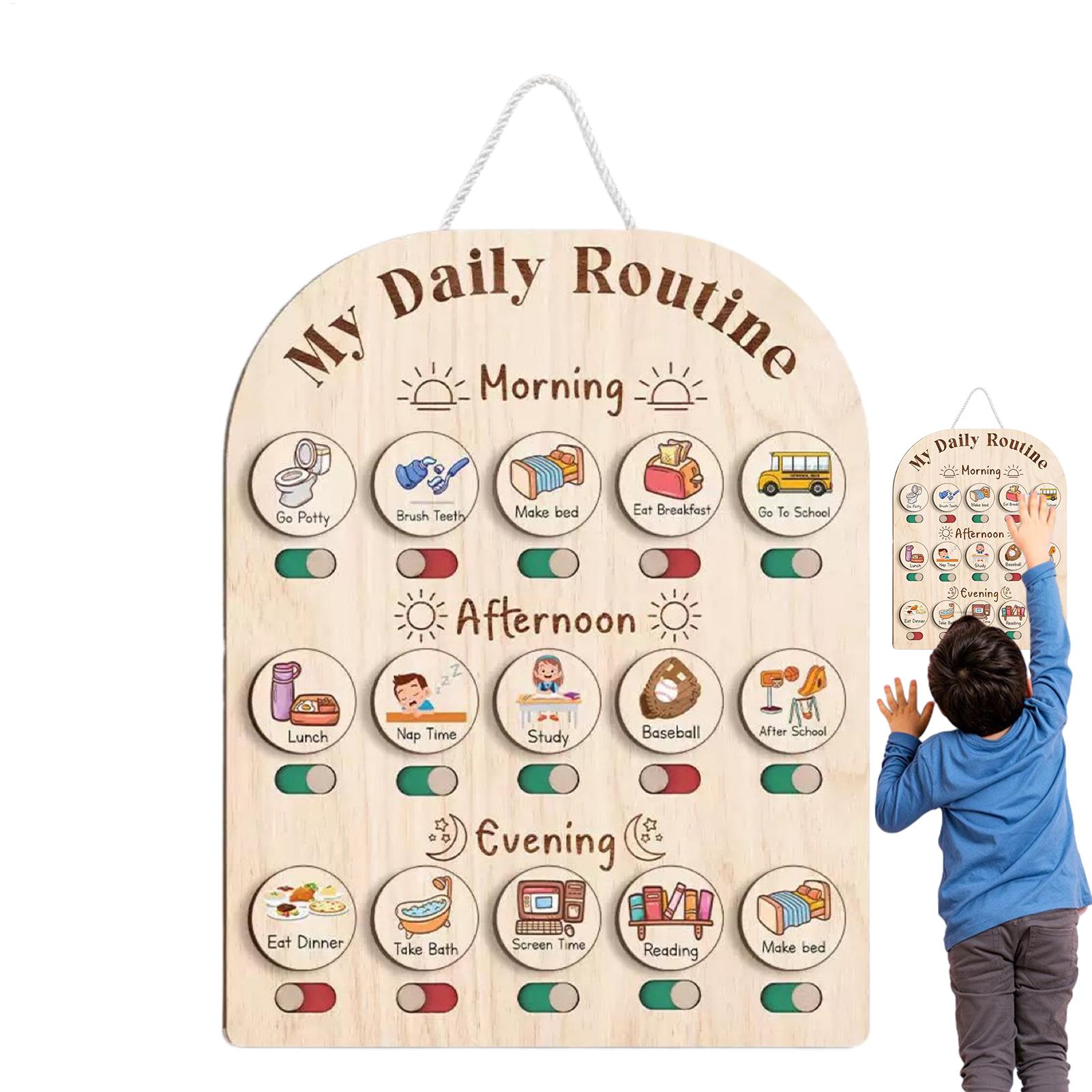 Routine Chart for Kids Morning - Kids Education Planner 评论和价格