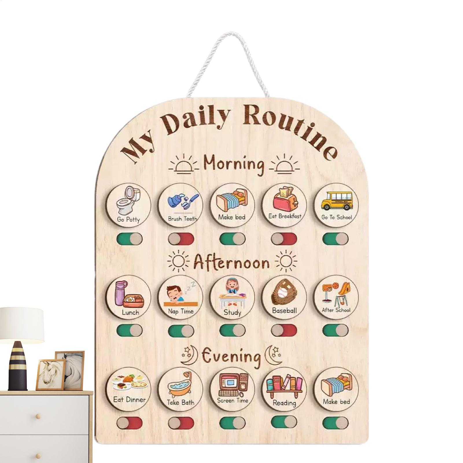 Visual Schedule For Kids Morni - Kids Education Planner 评论和价格